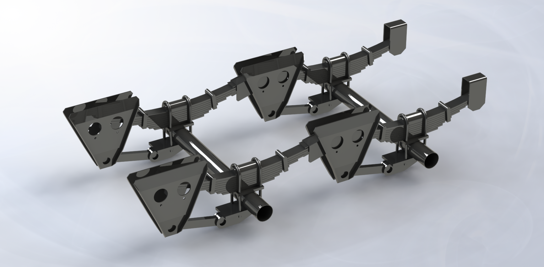 Henred Fruehauf F悬挂支架3D数模图纸 Solidworks设计 附IGS x_t